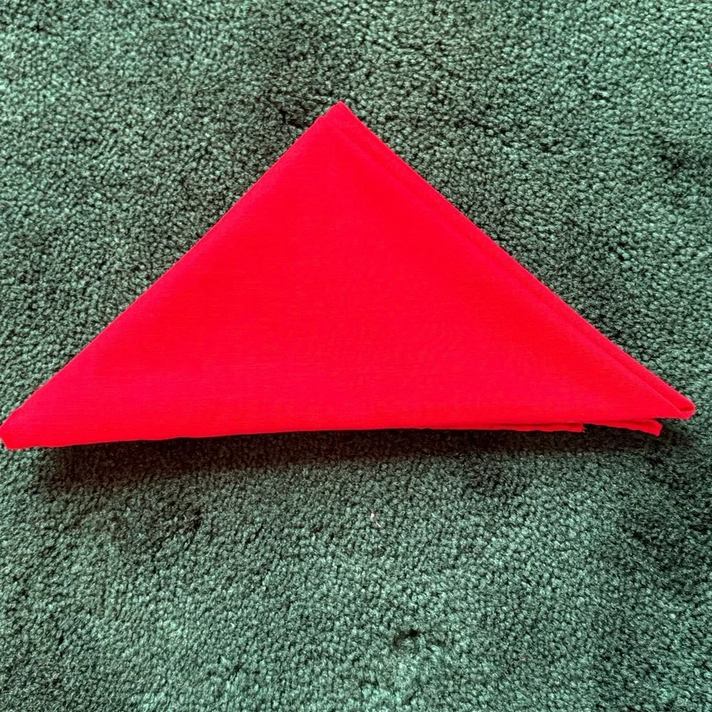 Vibrant Red Fabric Napkins